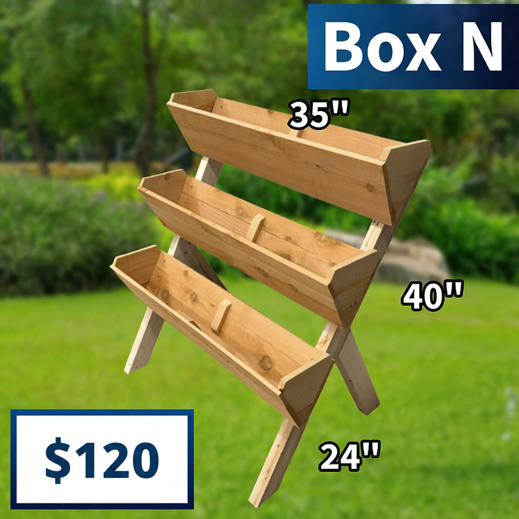 Box N – 3-Tier Leaning Planter Stand